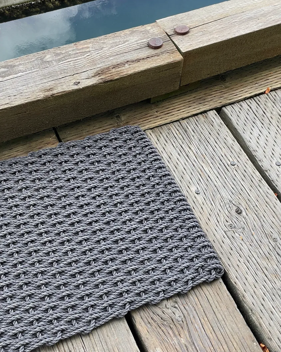 Double Weave Rope Mat - Slate Grey