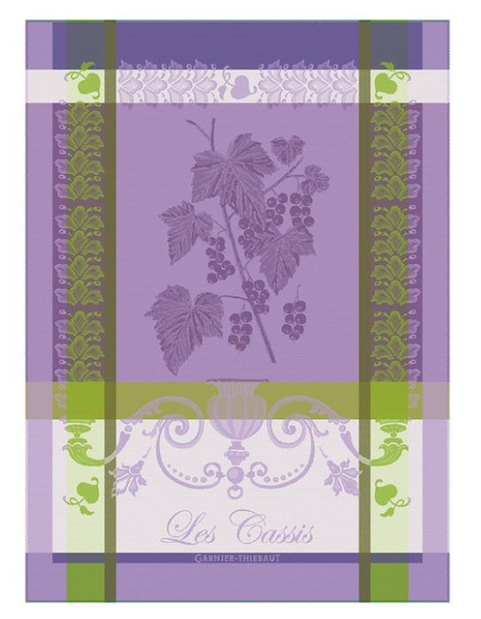 Jacquard Tea Towel - Les Cassis Mauve