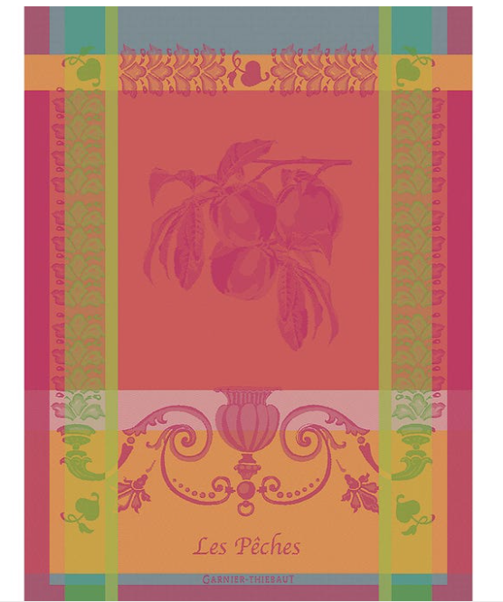 Jacquard Tea Towel - Les Peches Roses