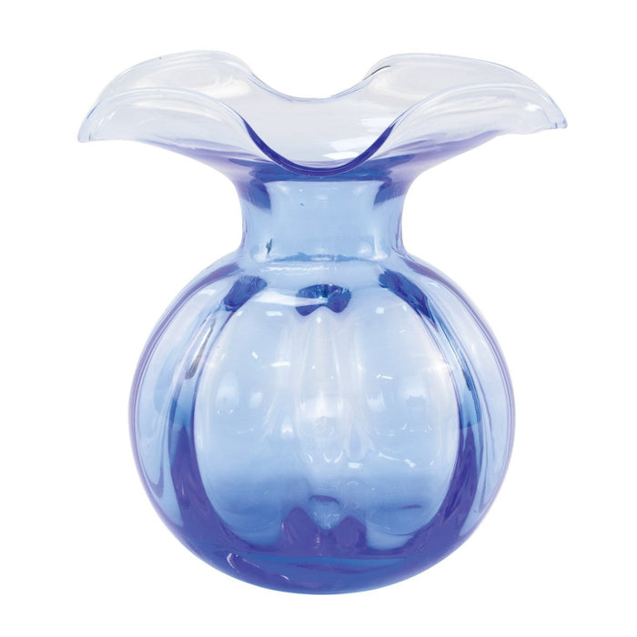 Hibiscus Cobalt Medium Fluted Vase