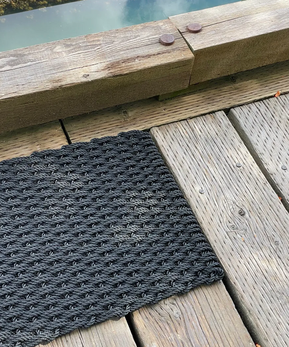 Double Weave Rope Mat - Black
