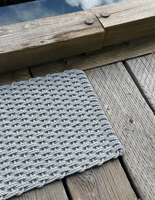 Double Weave Rope Mat - Industrial Grey