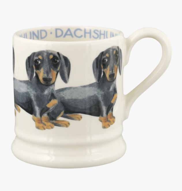 Black and Tan Dachshund 1/2 Pint Mug