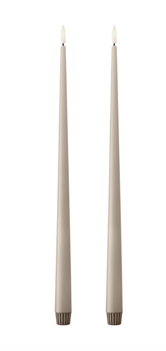 LED Taper Candles - Linen Grey (no. 22)