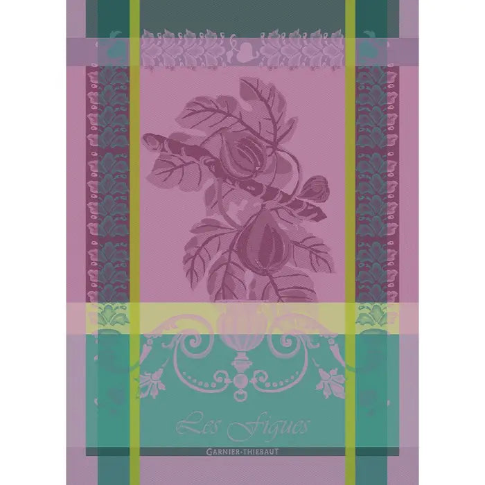 Jacquard Tea Towel - Les Figues Purple