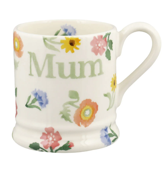 Poppies & Pinks Mum 1/2 PInt Mug