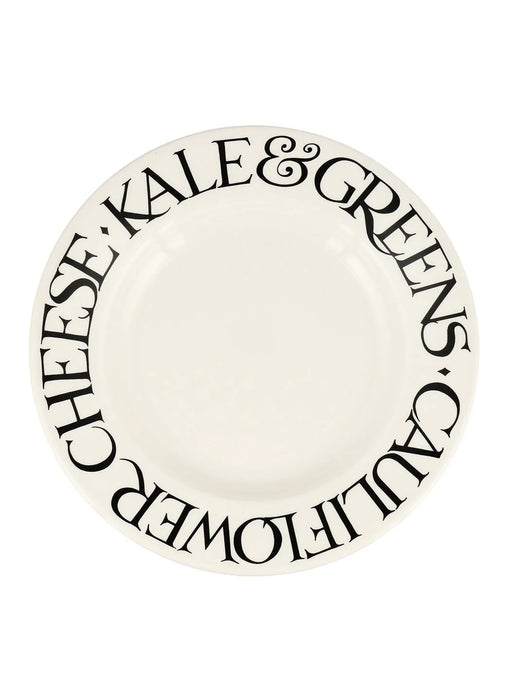 Black Toast Veggies 10 1/2" Plate