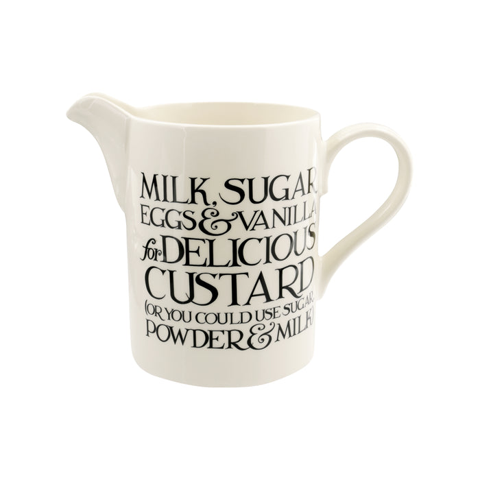 Black Toast Large Straight Jug