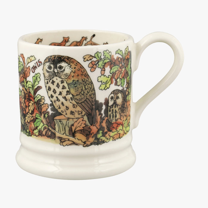 In The Woods Owl & Stoat 1/2 Pint Mug
