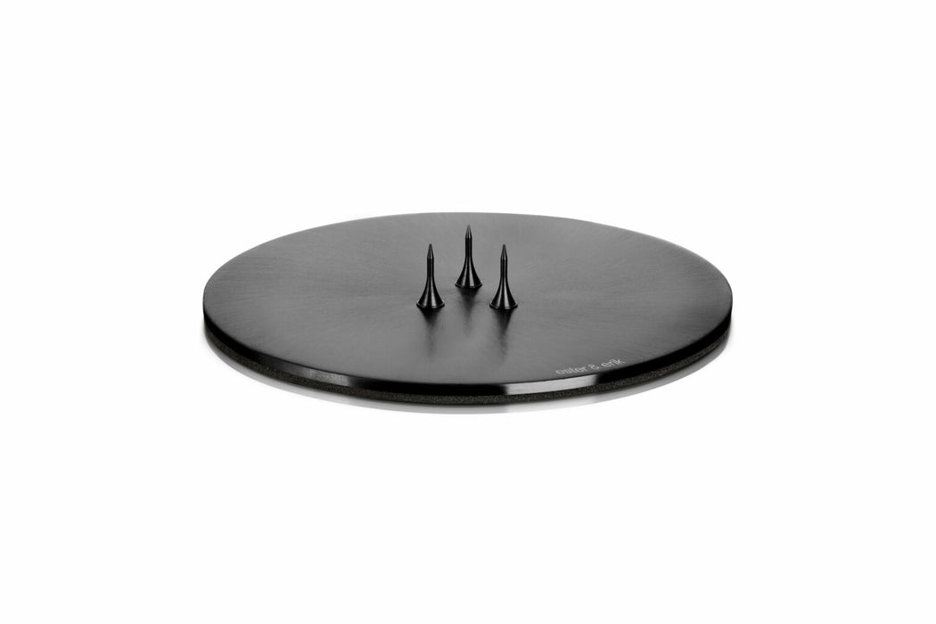 Matt Black Candle Plates - 1 pcs.