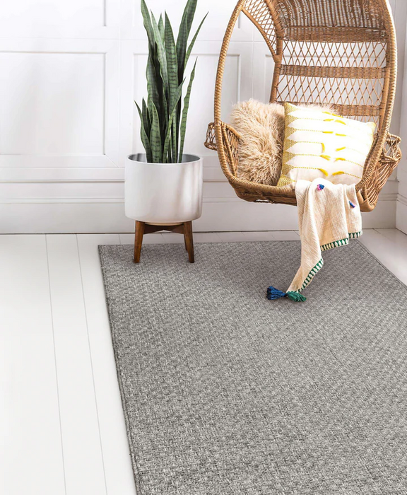 Iuta Indoor / Outdoor - Basket Weave Silver Cloud