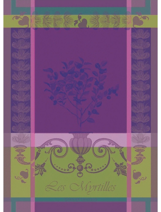 Jacquard Tea Towel - Les Myrtilles Violet