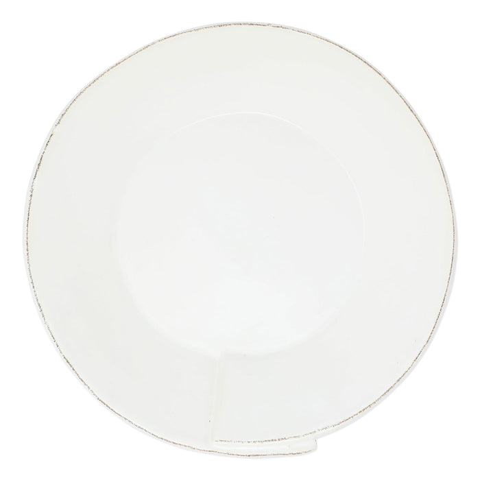 Lastra White Large Shallow Serving Bowl