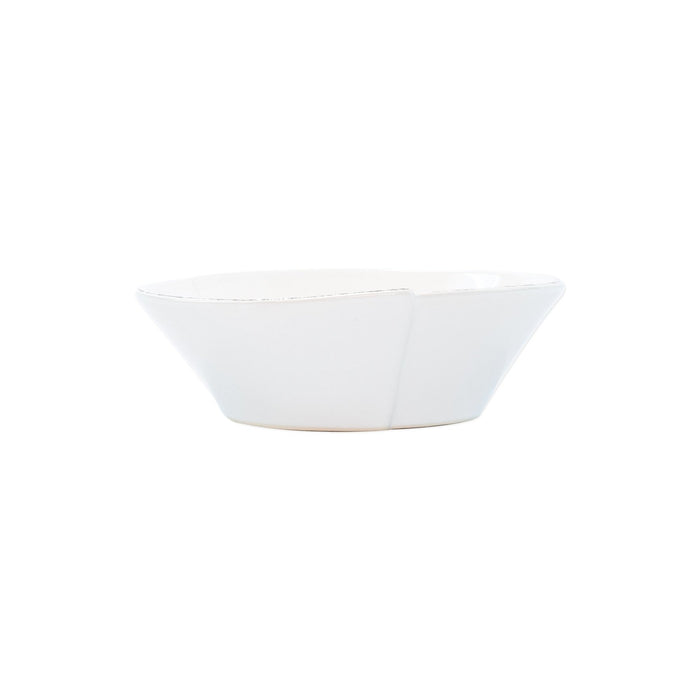 Lastra White Small Oval Bowl