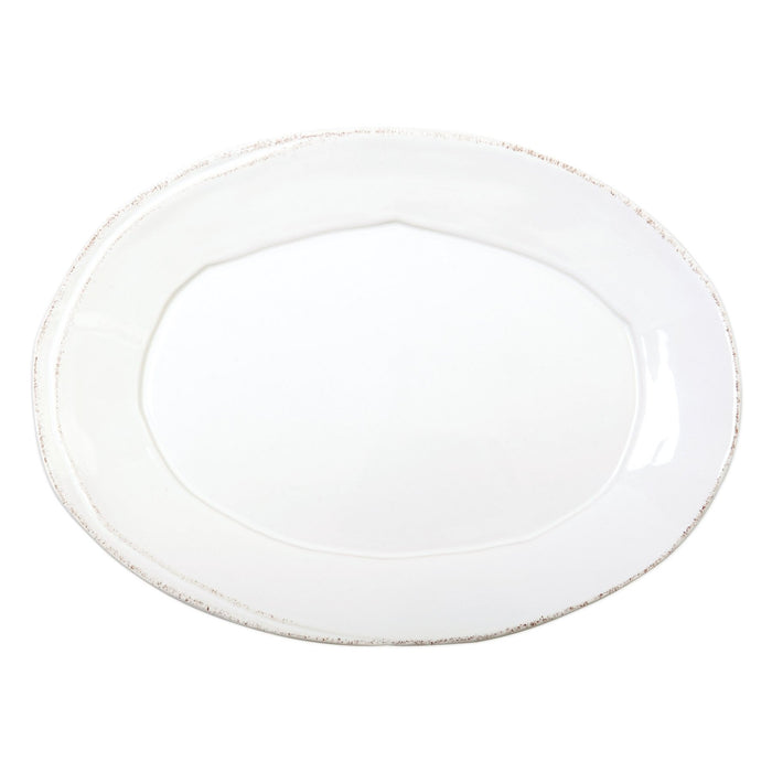 Lastra White Small Oval Platter