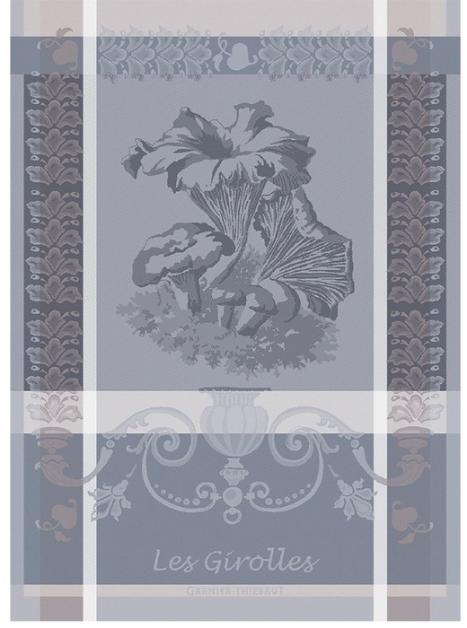 Jacquard Tea Towel - Les Girolles Anthracite