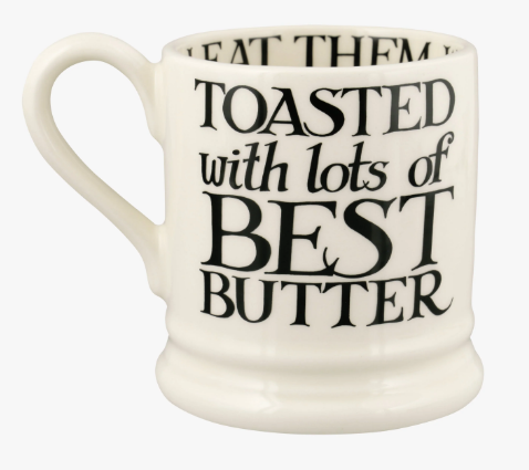 Black Toast Hot Cross Buns 1/2 Pint Mug