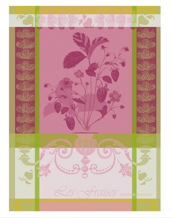 Jacquard Tea Towel - Fraisier Rose